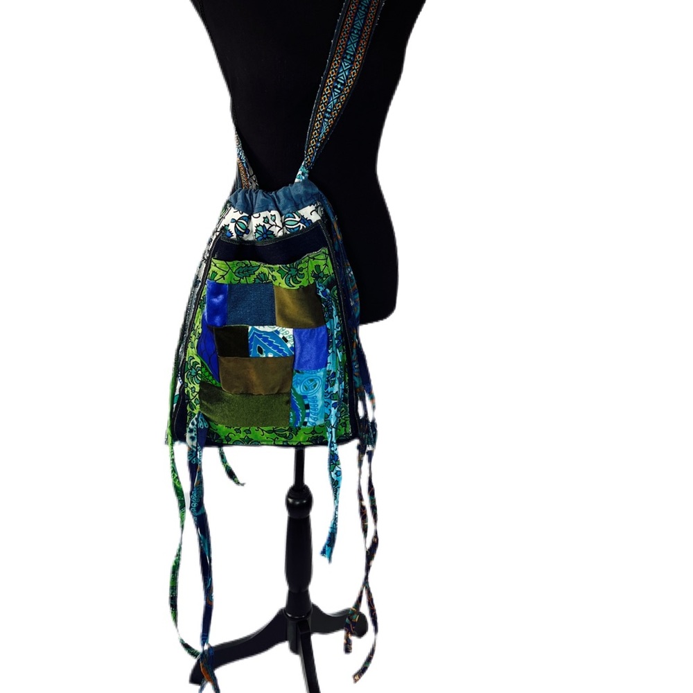 Handmade Patchwork Crossbody Boho Bag UNISEX - Picture 8 of 8